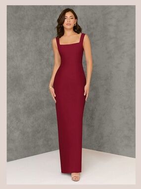 Azazie Chiffon Burgundy Dress (Cabernet)